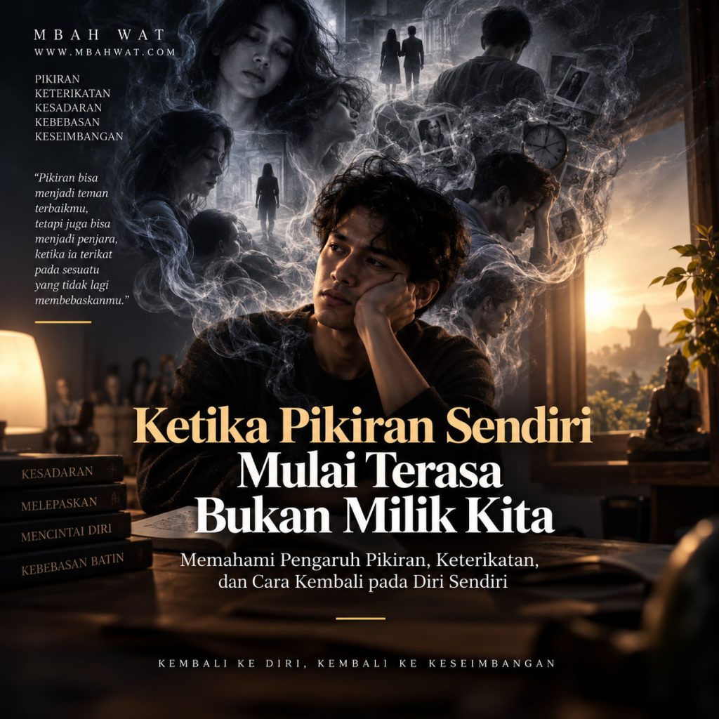 Seseorang yang merasa pikirannya dipenuhi keterikatan dan pengaruh dari masa lalu